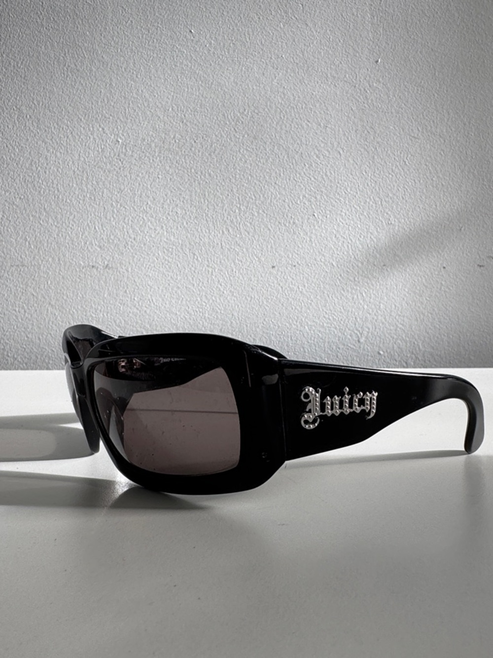 Juicy Couture Vintage Black Oversized Sunglasses with Dark Lenses